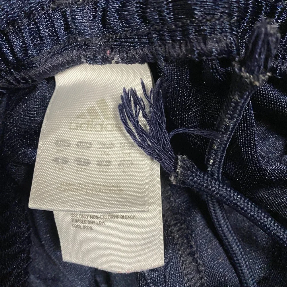 Y2K Adidas Soccer Shorts Mens Large Navy Blue 3-Stripe Athletic ARB001 234386
